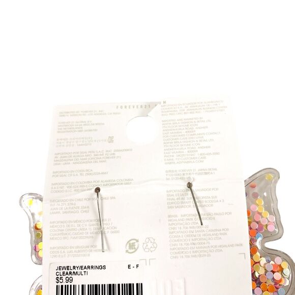 Forever 21 H&M Earring Bundle Confetti Butterfly Dangle earrings with Studs - Picture 4 of 5